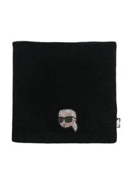 Karl Lagerfeld Kids Ikonik Karl ribbed scarf - Nero