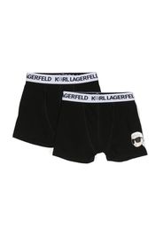 Karl Lagerfeld Kids logo-waistband briefs (pack of two) - Nero