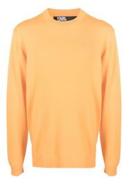 Karl Lagerfeld logo-print crew-neck jumper - Arancione