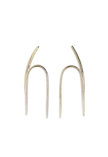 18kt white gold Wishbone ear hooks