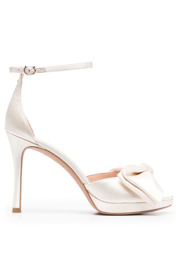 Kate Spade bow-detail satin sandals - Toni neutri