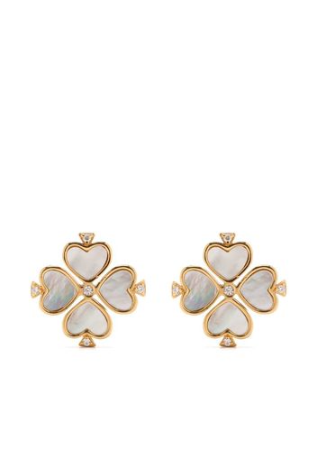 Kate Spade logo-pendant earrings - Oro