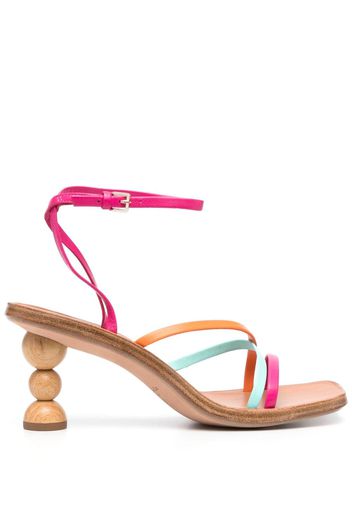 Kate Spade 80mm sculpted-heel leather sandals - Rosa