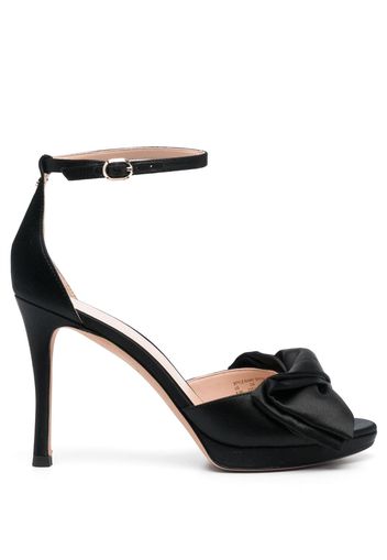 Kate Spade 100mm bow-detail satin sandals - Nero