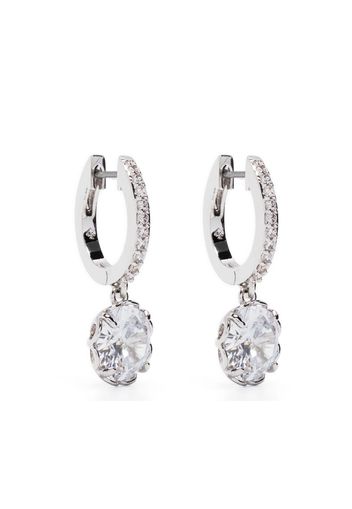 Kate Spade crystal-embellished hoop earrings - Argento