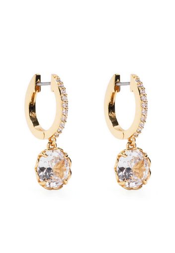 Kate Spade crystal-embellished hoop earrings - Oro