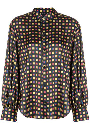 Kate Spade geometric-pattern long-sleeves shirt - Nero