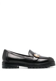 Kate Spade crystal-embellished leather loafers - Nero