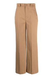 Kate Spade high-waisted wide-leg trousers - Marrone