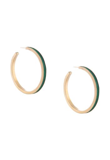 24kt gold vermeil two-tone hoop earrings