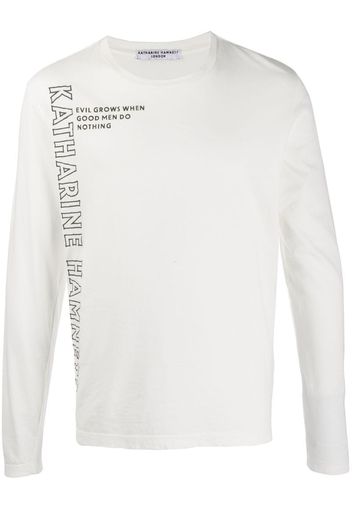 long-sleeved logo T-shirt