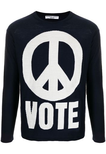 Katharine Hamnett London Peace print jumper - Blu