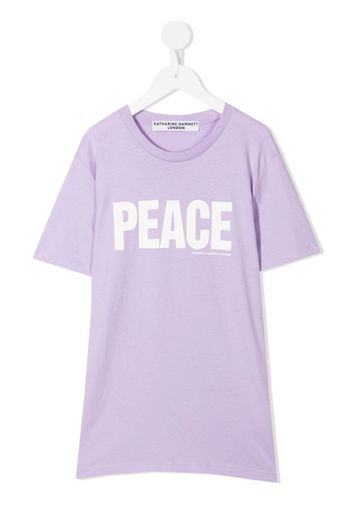 Katharine Hamnett London T-shirt Peace con stampa - Viola