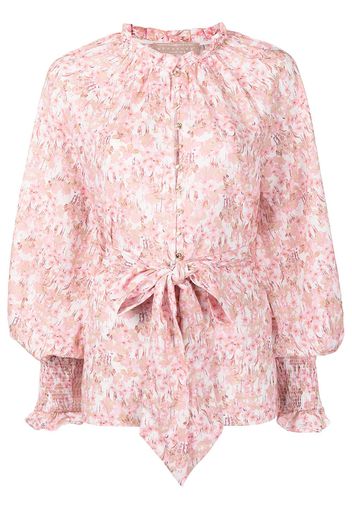 Keepsake The Label Blaze floral-print ruffle-trimmed shirt - Rosa