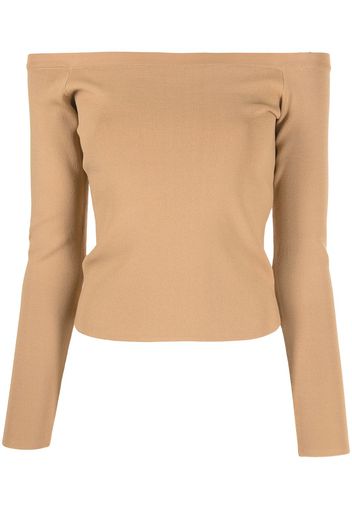 Keepsake The Label long-sleeve Bardot top - Marrone