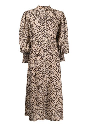 Keepsake The Label leopard-print belted-waist dress - Marrone