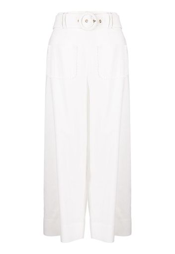 Keepsake The Label scallop-edge cropped trousers - Bianco