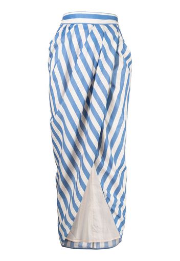 Keepsake The Label striped wrap maxi skirt - Blu