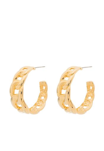 Gold Chain Link Hoop Earrings