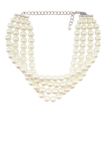 Kenneth Jay Lane Kenneth 4-row necklace - Bianco