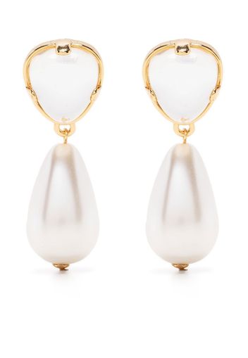 Kenneth Jay Lane gold-plated faux pearl earrings - Oro