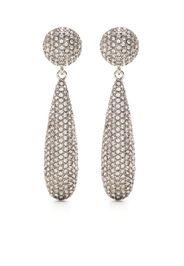 Kenneth Jay Lane crystal drop earrings - Argento