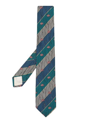 Kenzo Pre-Owned Cravatta con stampa - Blu