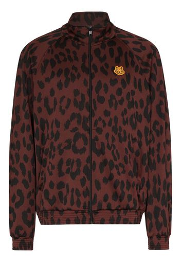 leopard print track jacket