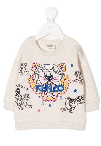 Tiger-embroidered sweatshirt
