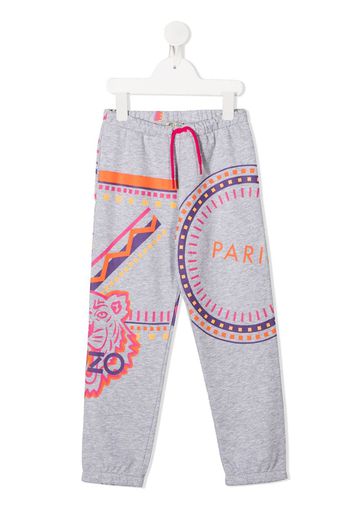 logo motif print track pants