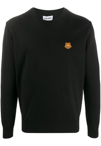 tiger patch wool jumper