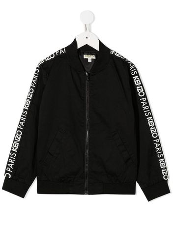 logo-tape bomber jacket