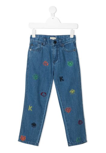 embroidered jeans