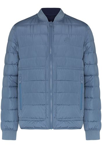 Kenzo quilted zip-front jacket - Blu