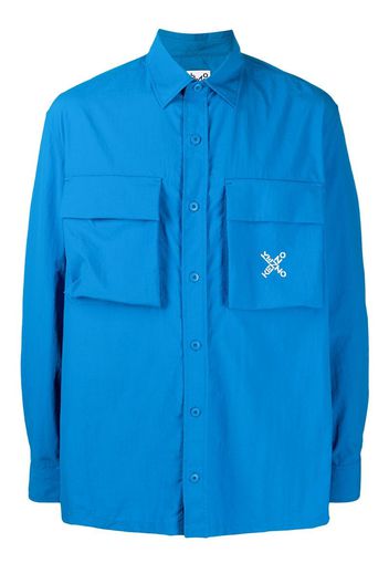 logo-embroidered long-sleeve shirt