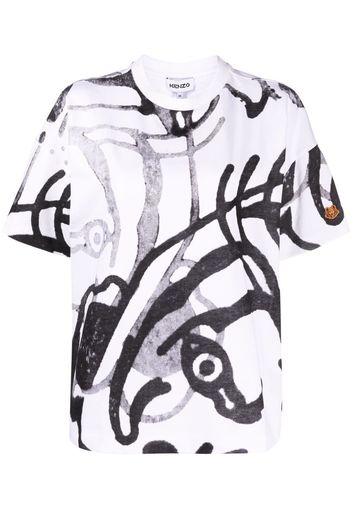 Kenzo T-shirt con stampa - Bianco