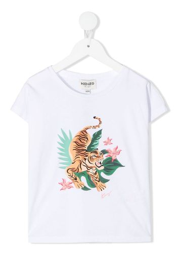 Kenzo Kids graphic-print short-sleeve T-shirt - Bianco