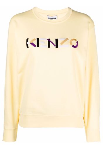 Kenzo logo-print crew neck sweatshirt - Giallo