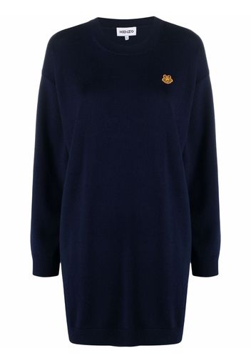 Kenzo Tiger patch wool jumper - Blu