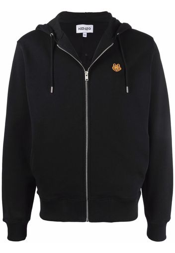 Kenzo tiger motif zip-up hoodie - Nero