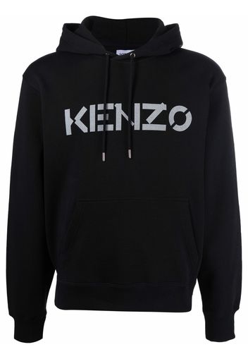 Kenzo logo-printed hoodie - Nero