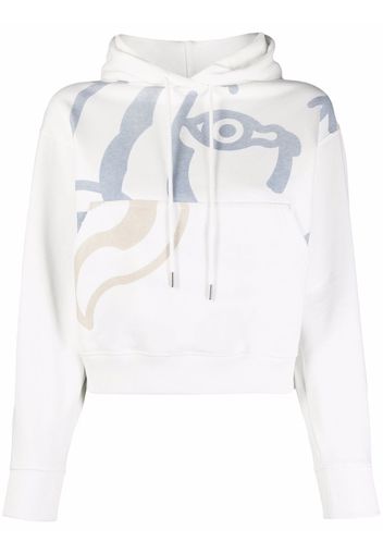 Kenzo graphic-print cotton hoodie - Bianco