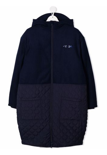 Kenzo Kids Cappotto con ricamo - Blu