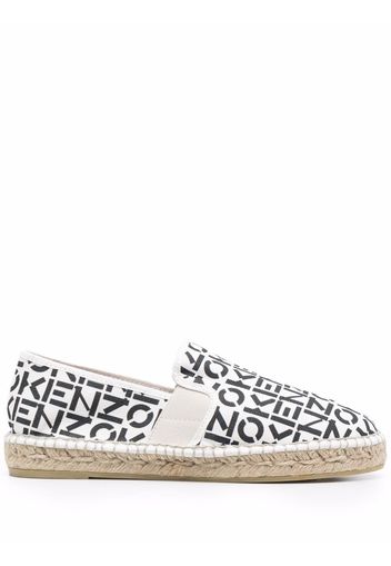 Kenzo monogram-print flat espadrilles - Bianco