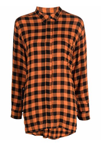 Kenzo check print shirt - Arancione