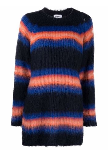 Kenzo striped knitted jumper dress - Blu