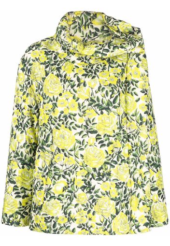 Kenzo floral-print spread-collar padded jacket - Verde