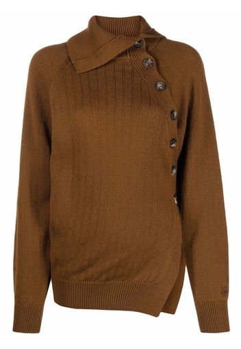 Kenzo button-detail pullover jumper - Marrone
