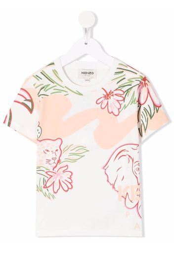 Kenzo Kids T-shirt con stampa - Bianco