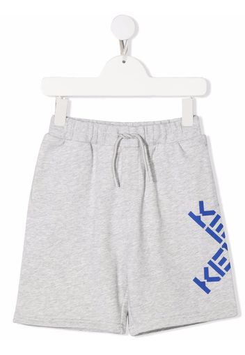 Kenzo Kids logo-print shorts - Grigio